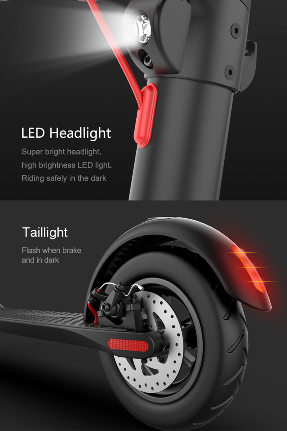 8.5" Folding Electric Scooter 350W 45KM Range For Adult City Commute