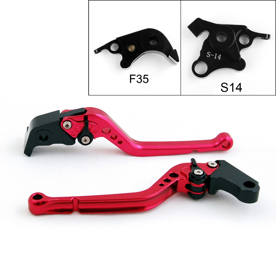 Long Brake Clutch Levers For Suzuki GSXR1000 GSXR 1000 2007-08 Black