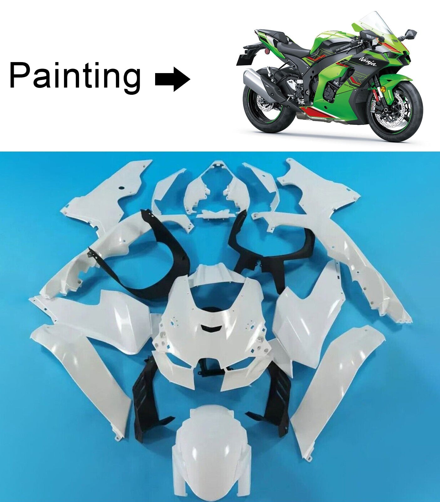 2021-2024 Kawasaki ZX-10R ZX10R Amotopart Injection Fairing Kit Bodywork ABS #101