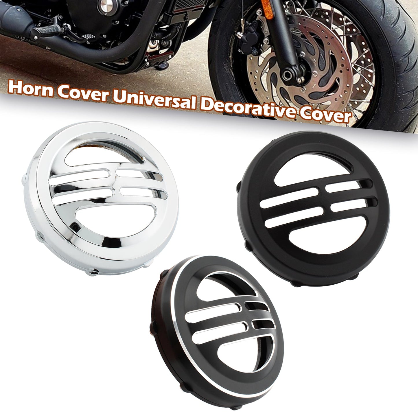 Horn Cover Universal Decorative Cover For bobber T120 T100 Street twin Black