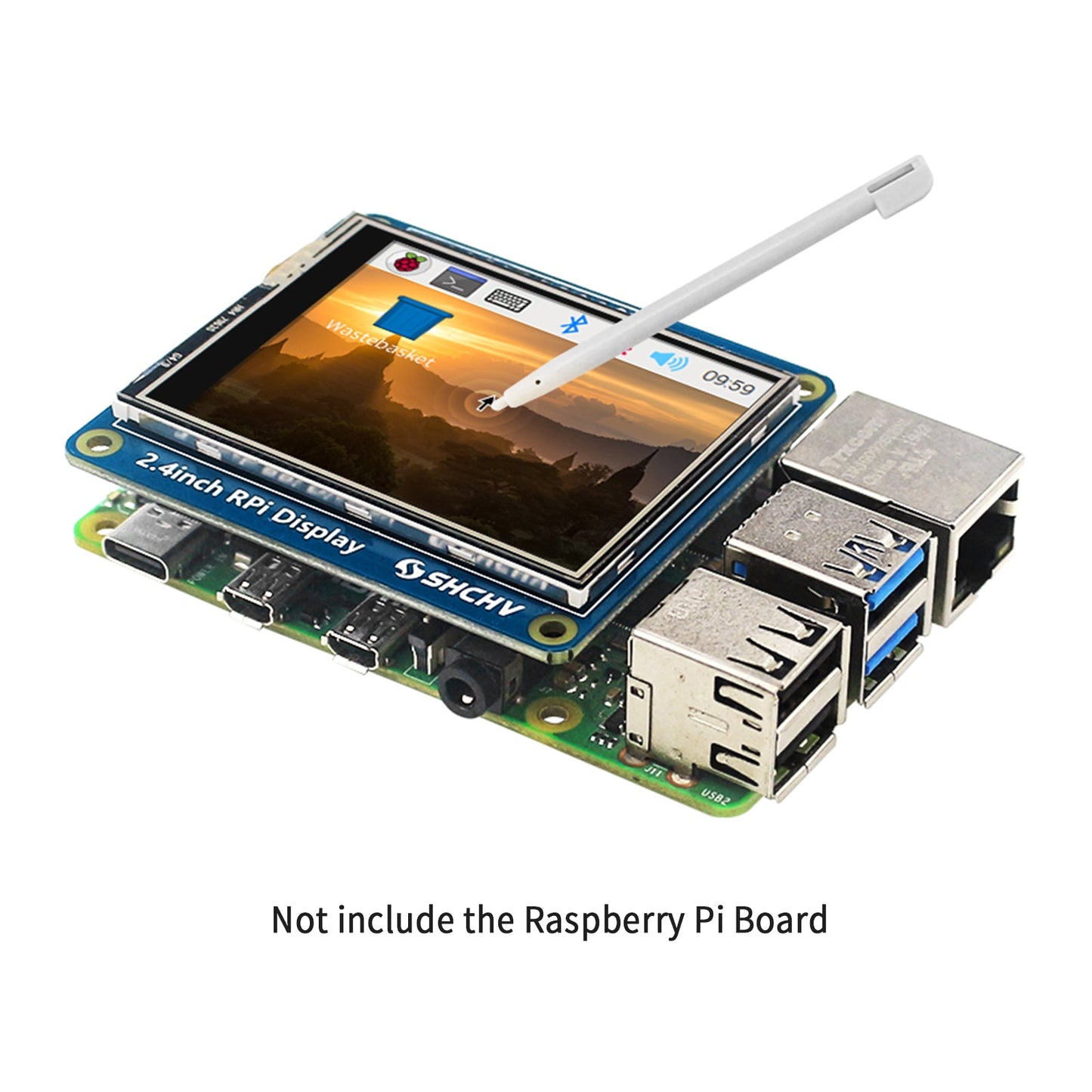 2.4" Touch Screen TFT LCD 320*240 Pixel Display for Raspberry Pi 4B 3B+ Zero 2 W