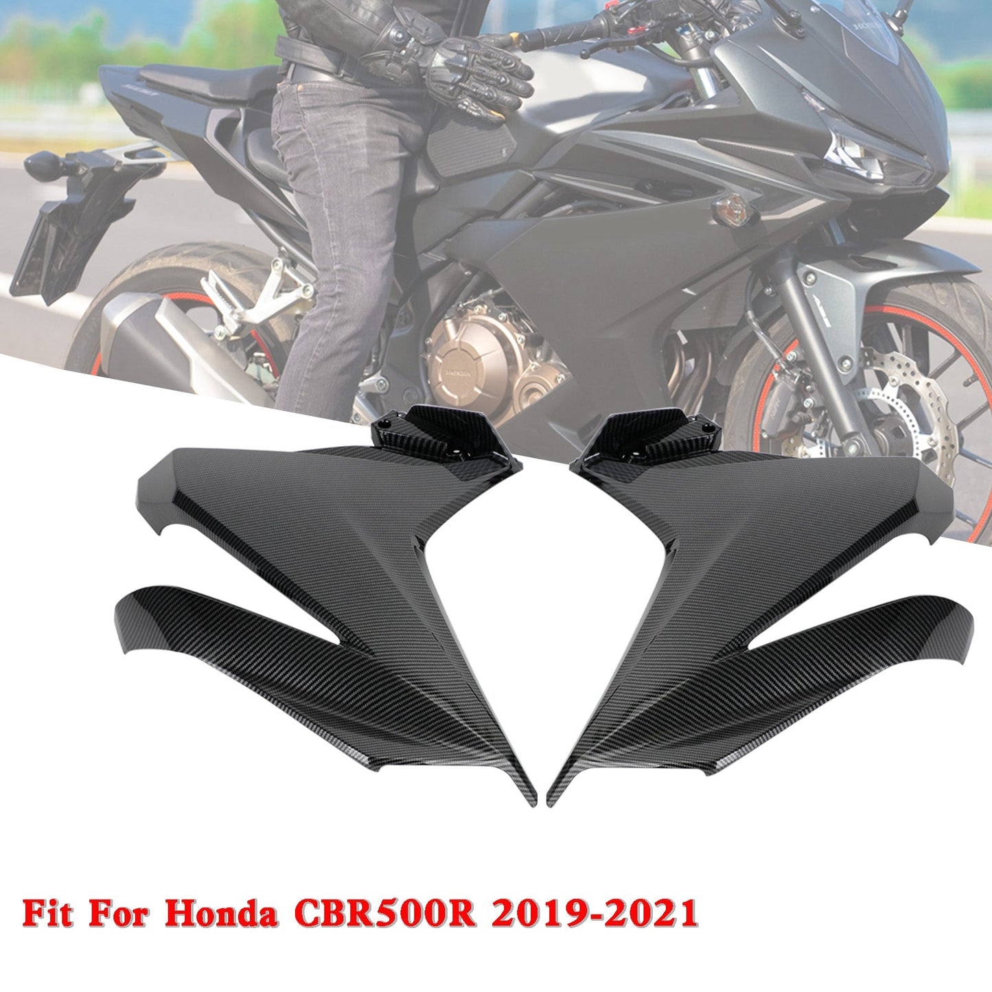 Side frame Cover Panel Fairing Cowl for Honda CBR500R 2019-2021 Black