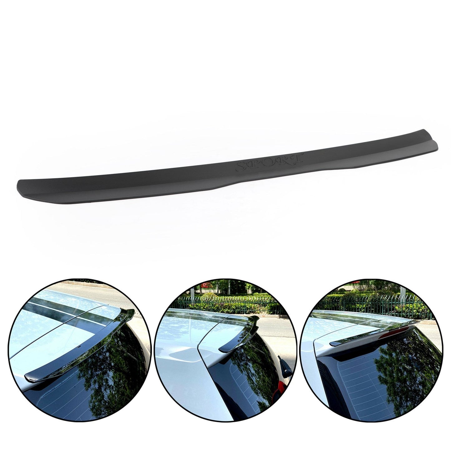 2014-2018 Volkswagen VW Golf 7 MK7 7.5 GTI R Black Rear Roof Spoiler Wing