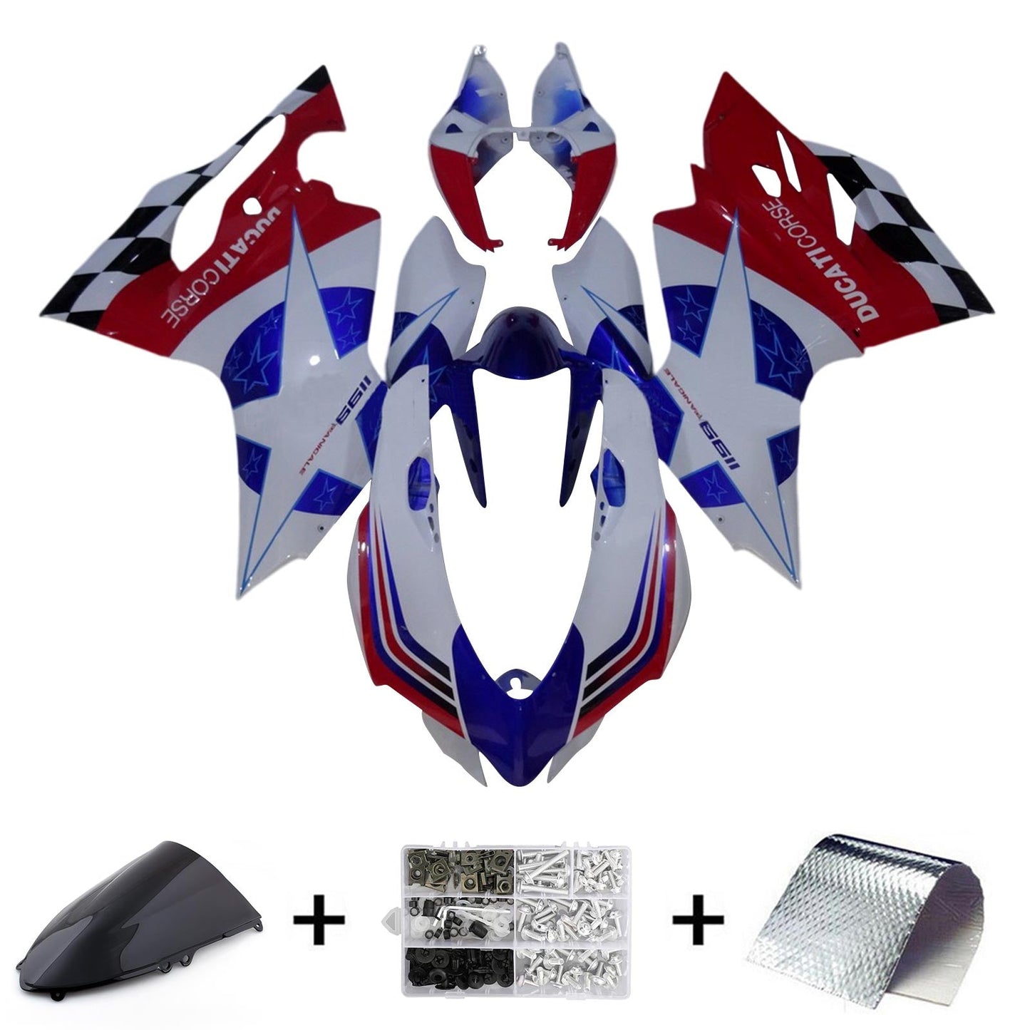 2012-2015 Ducati 1199 899 Injection Fairing Kit Bodywork Plastic ABS#108