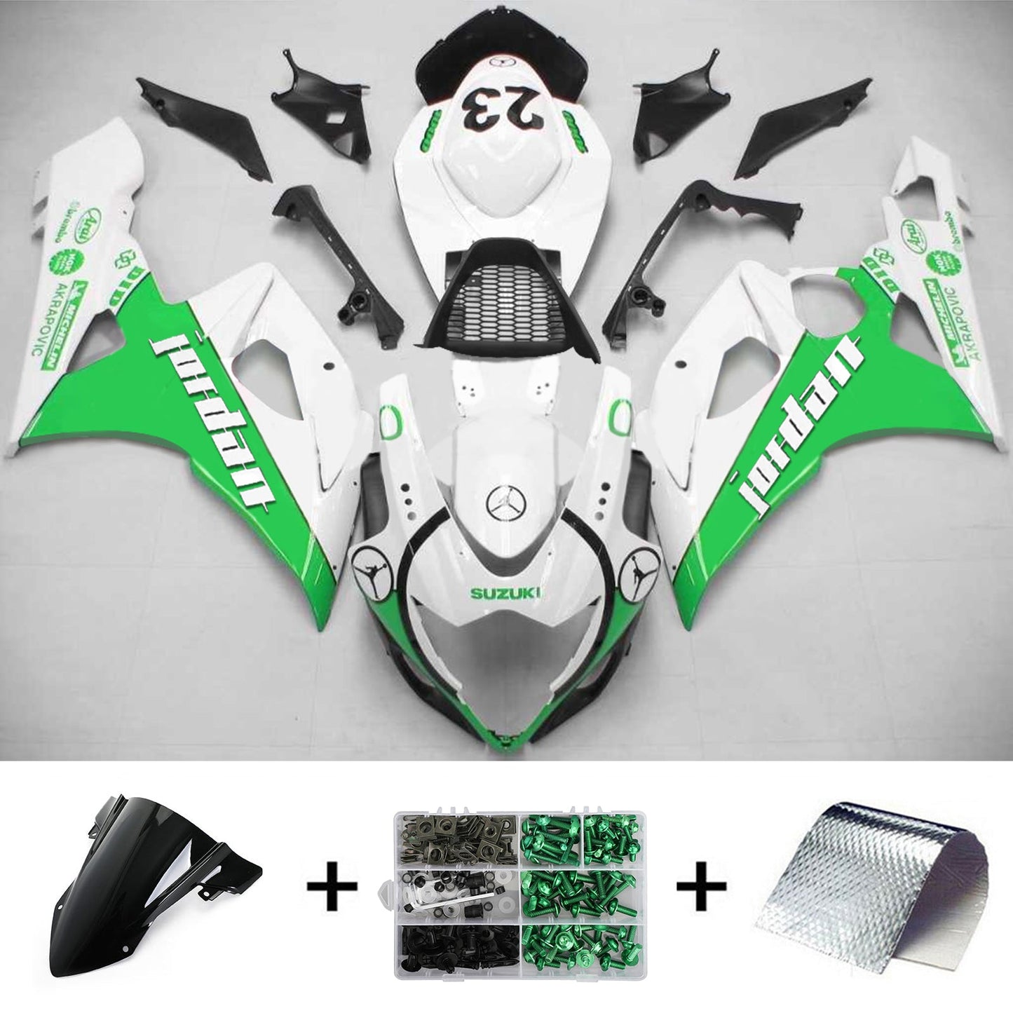 2005-2006 Suzuki GSXR1000 K5 Amotopart Injection Fairing Kit Bodywork Plastic ABS #134