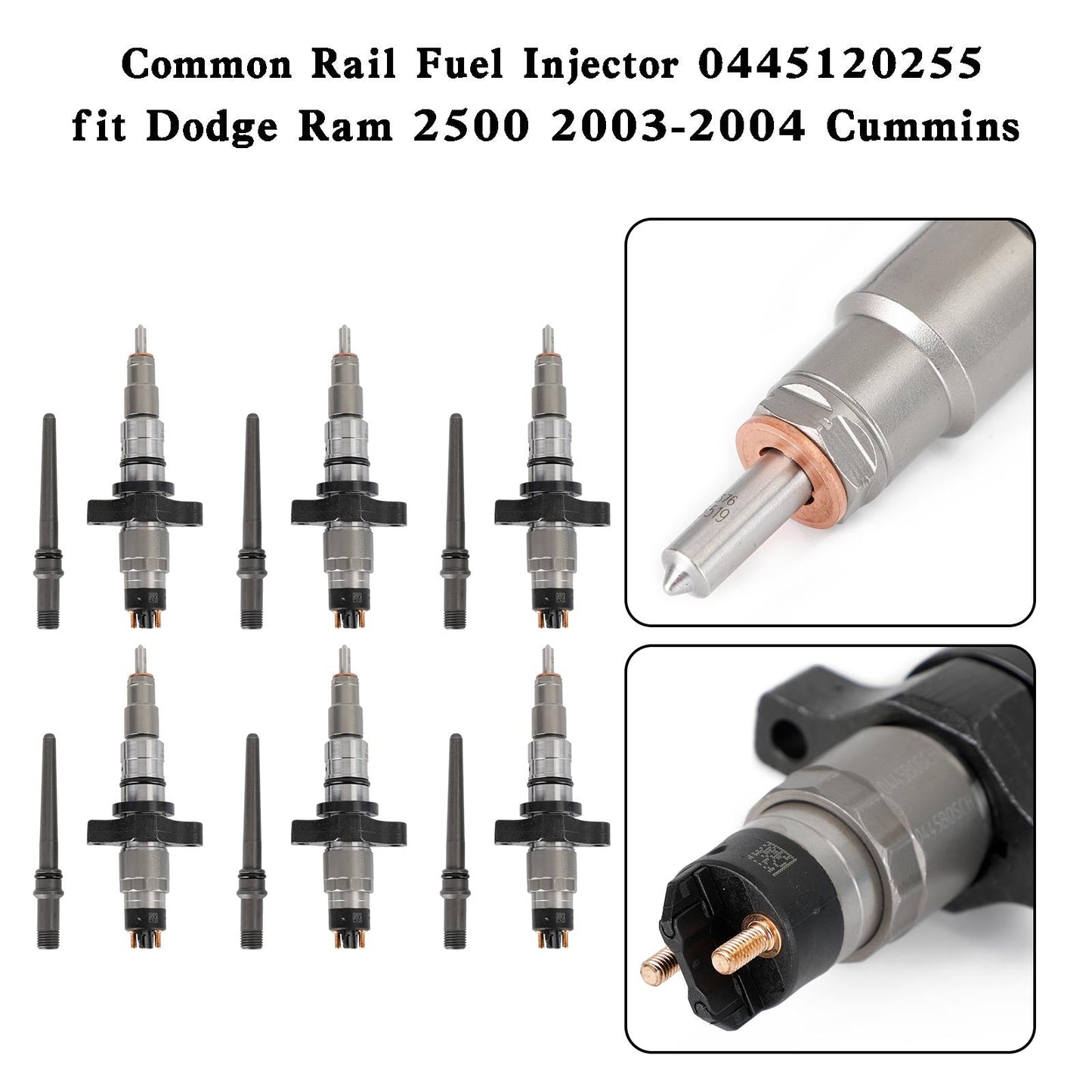 1PCS Common Rail Fuel Injector 0445120255 fit Dodge Ram 2500 2003-2004 Cummins