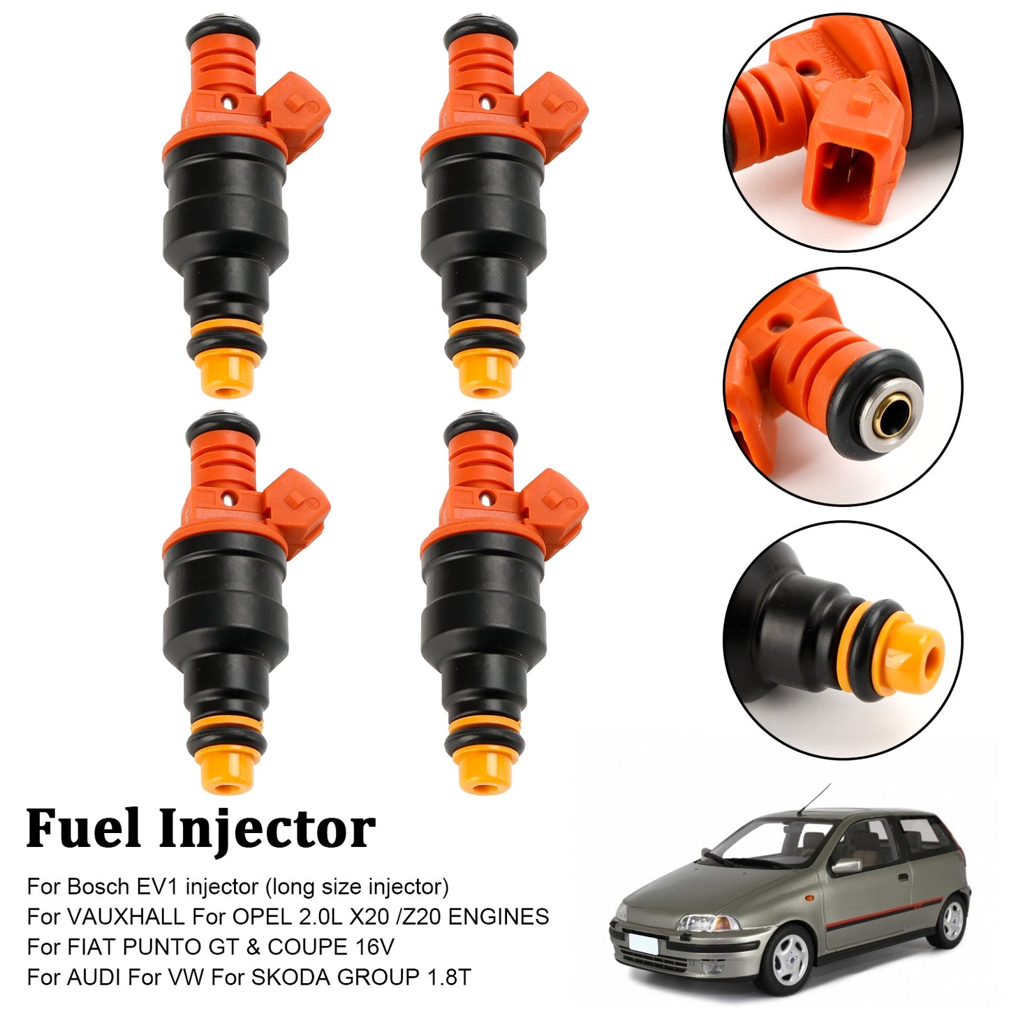 4PCS 310CC Fuel Injector 0280150785 Fit Vauxhall Fit Ford Fit Audi Fit BMW