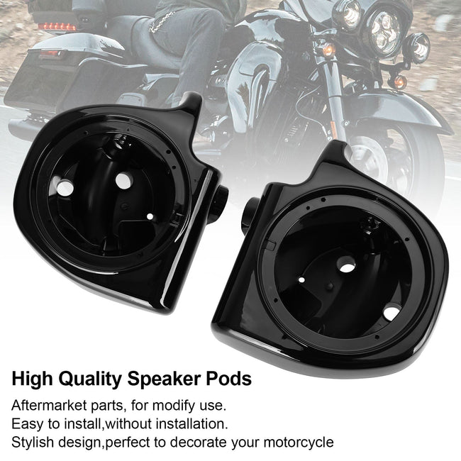 Speaker Pods Box Boxes 6.5" for Road King Touring Lower Vented Fairings 1993-2013