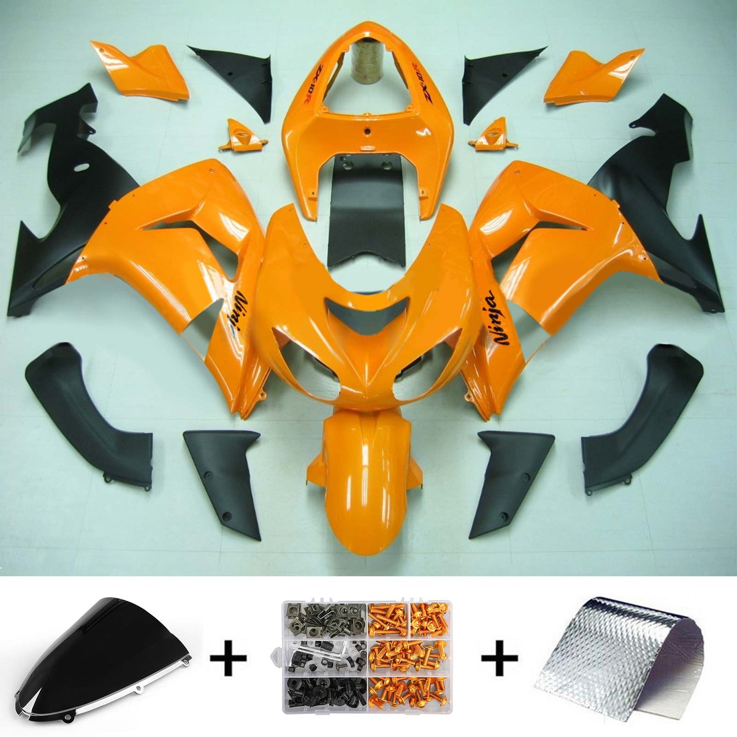 2006-2007 Kawasaki ZX10R Amotopart Injection Fairing Kit Bodywork Plastic ABS #120