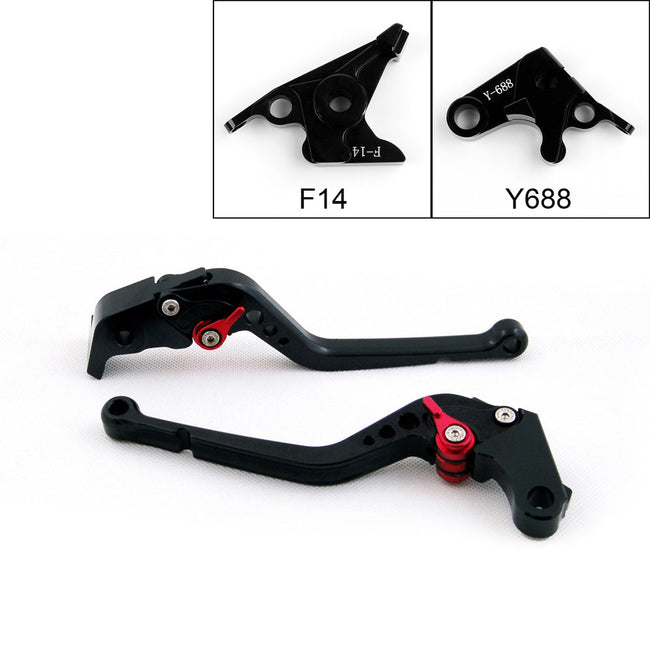 Long Brake Clutch Levers For Yamaha YZF R1 YZF R6 FZ1 FAZER R6S Black