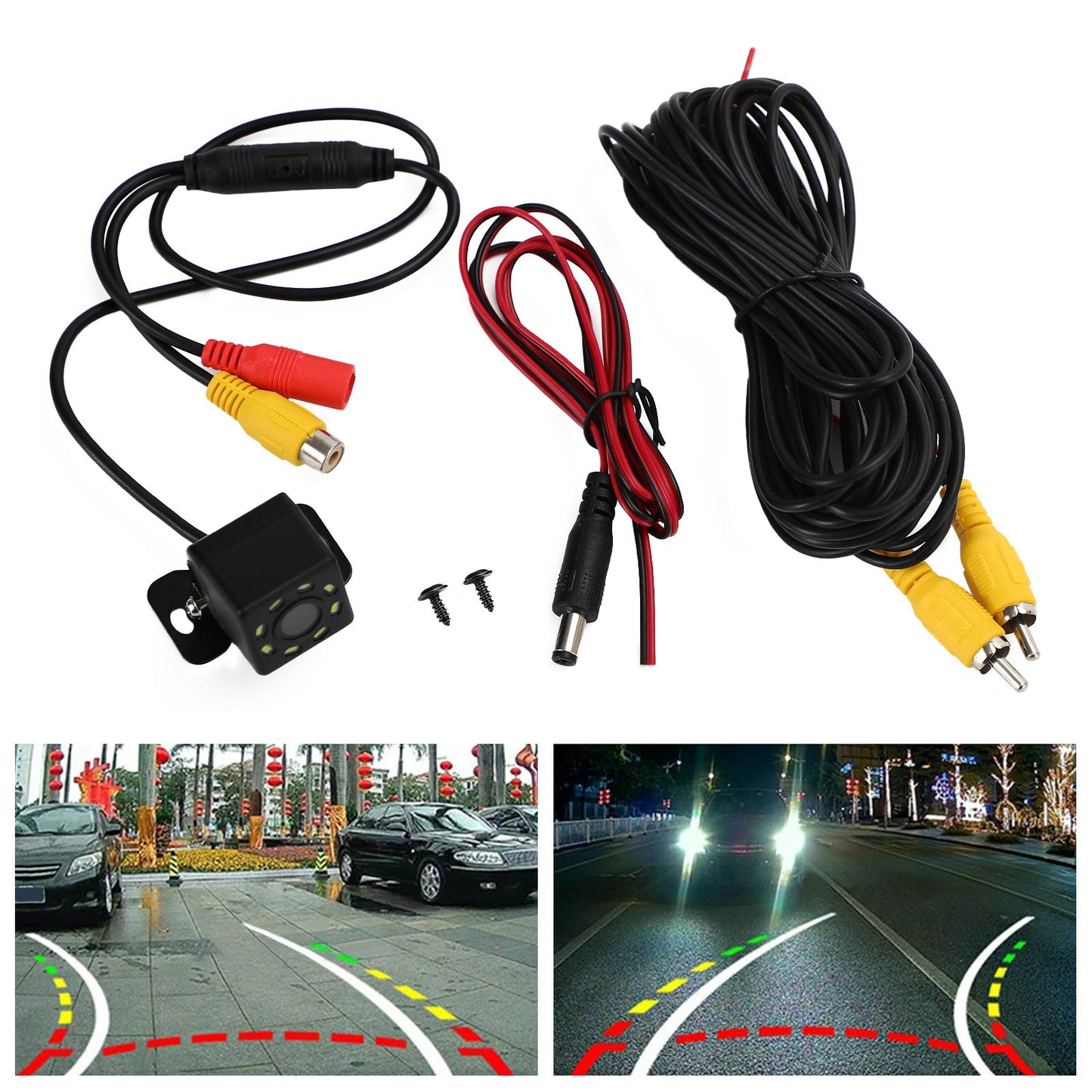 8LED Dynamic Trajectory Parking Line Truck Reversing Image Camera Night Vision