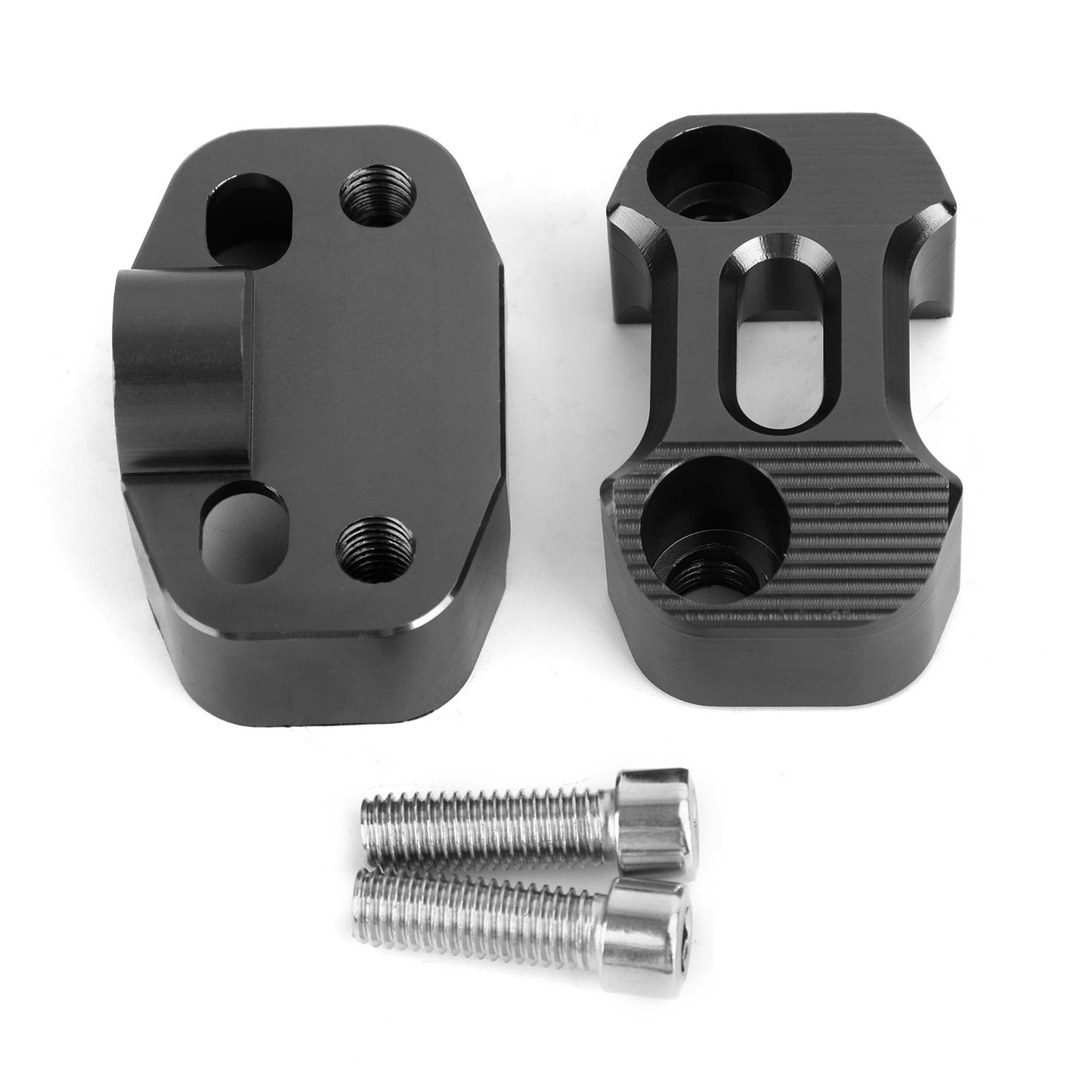 CNC Aluminum Handlebar Risers 22-28mm Universal Clamp Mount BLK