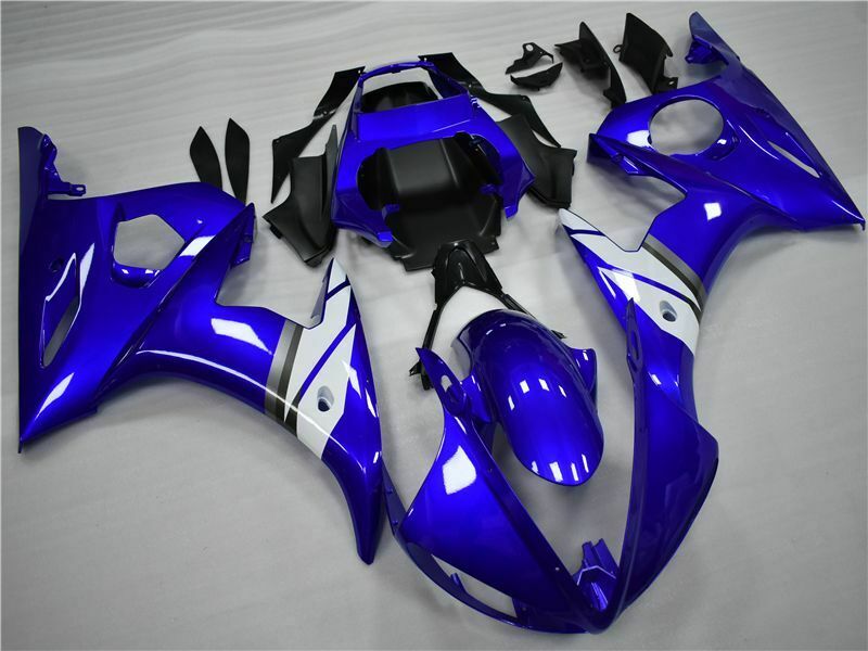 2003-2004 Yamaha YZF R6 Amotopart Fairing Blue White Kit