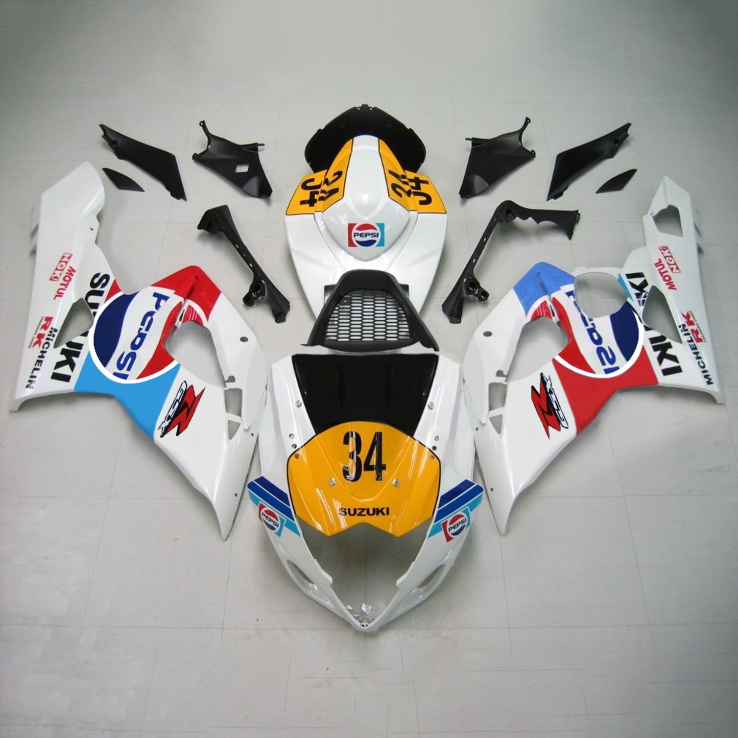 2005-2006 Suzuki GSXR1000 K5 Amotopart Injection Fairing Kit Bodywork Plastic ABS #145