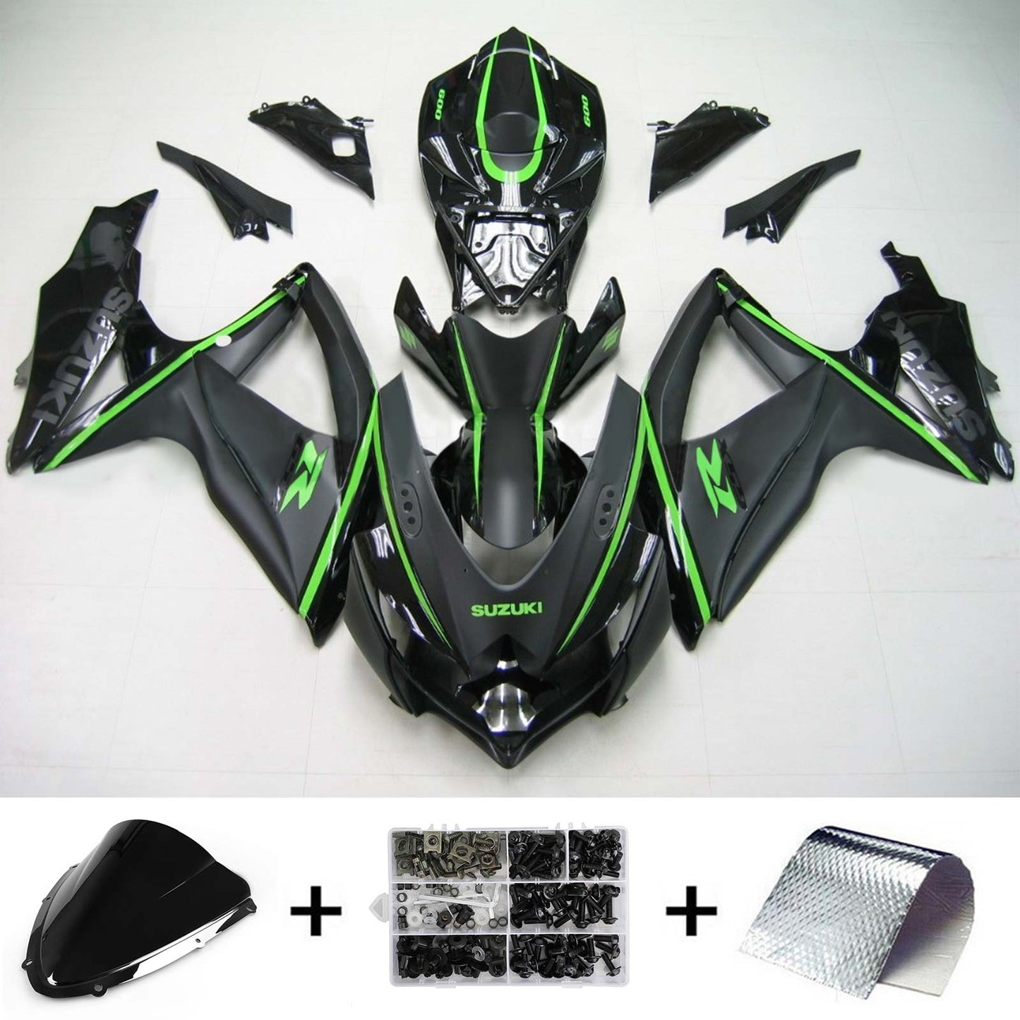 2008-2010 Suzuki GSXR 600/750 K8 Amotopart Injection Fairing Kit Bodywork Plastic ABS #145