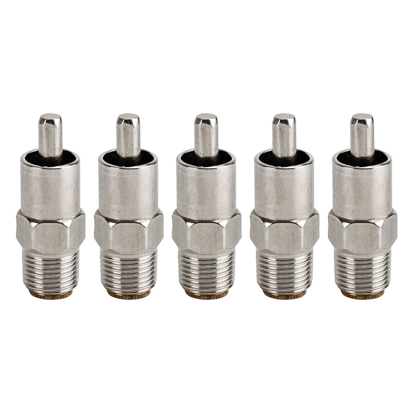 5Pcs Stainless Steel copper Cap 1/2"NPT Automatic Pig Nipple Drinker Waterer