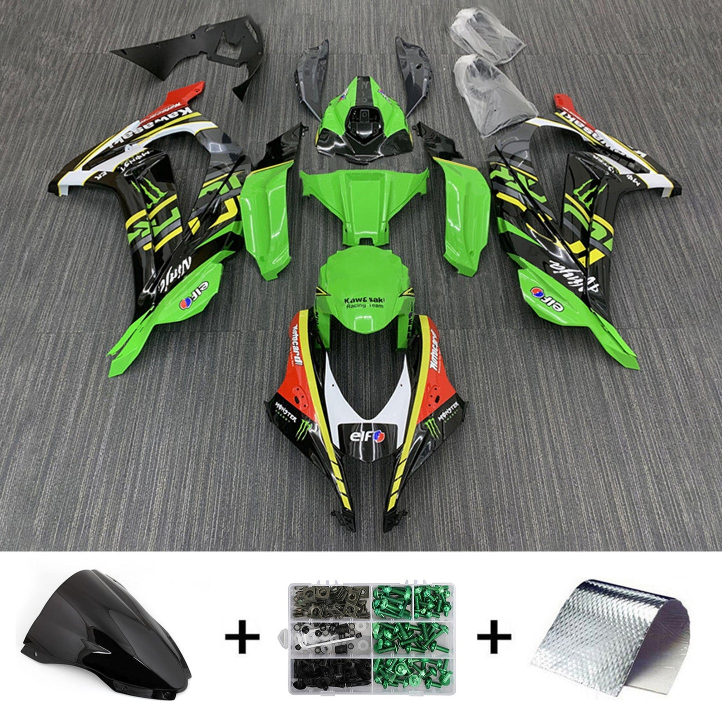 2016-2020 Kawasaki ZX10R Injection Fairing Kit Bodywork Plastic ABS#143