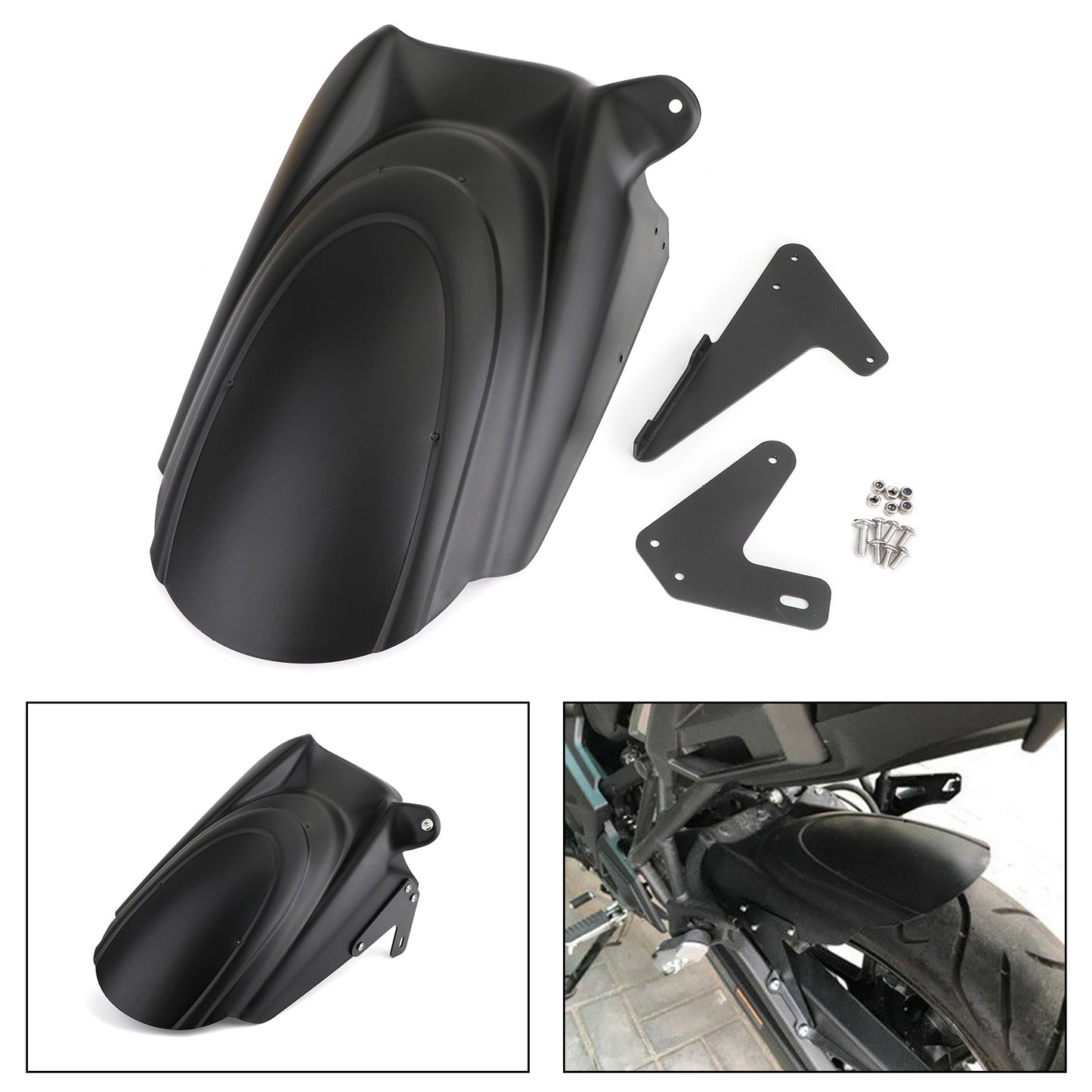 Motorcycle Rear Hugger Fender Mudguard for KAWASAKI VERSYS 650 KLE650 2014-2024