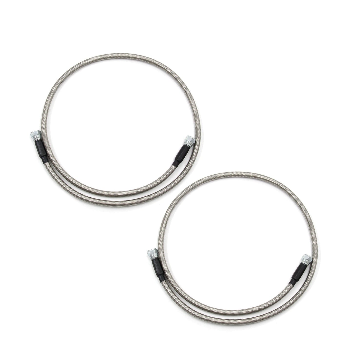 52" Length SS Braided Transmission Cooler Hose Lines TH350 700R4 TH400