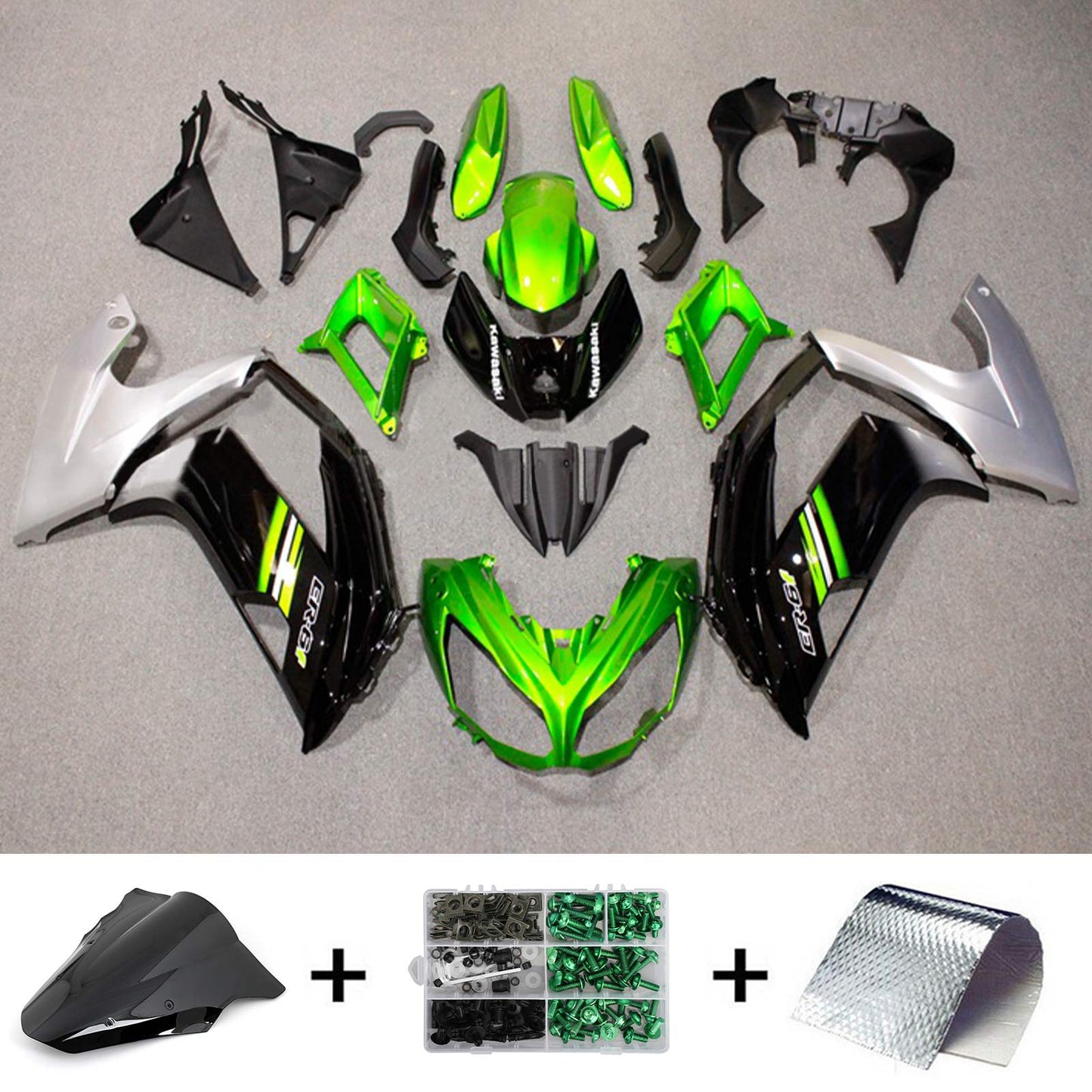 2012-2016 Kawasaki ER6F Ninja650 Amotopart Injection Fairing Kit Bodywork Plastic ABS #124