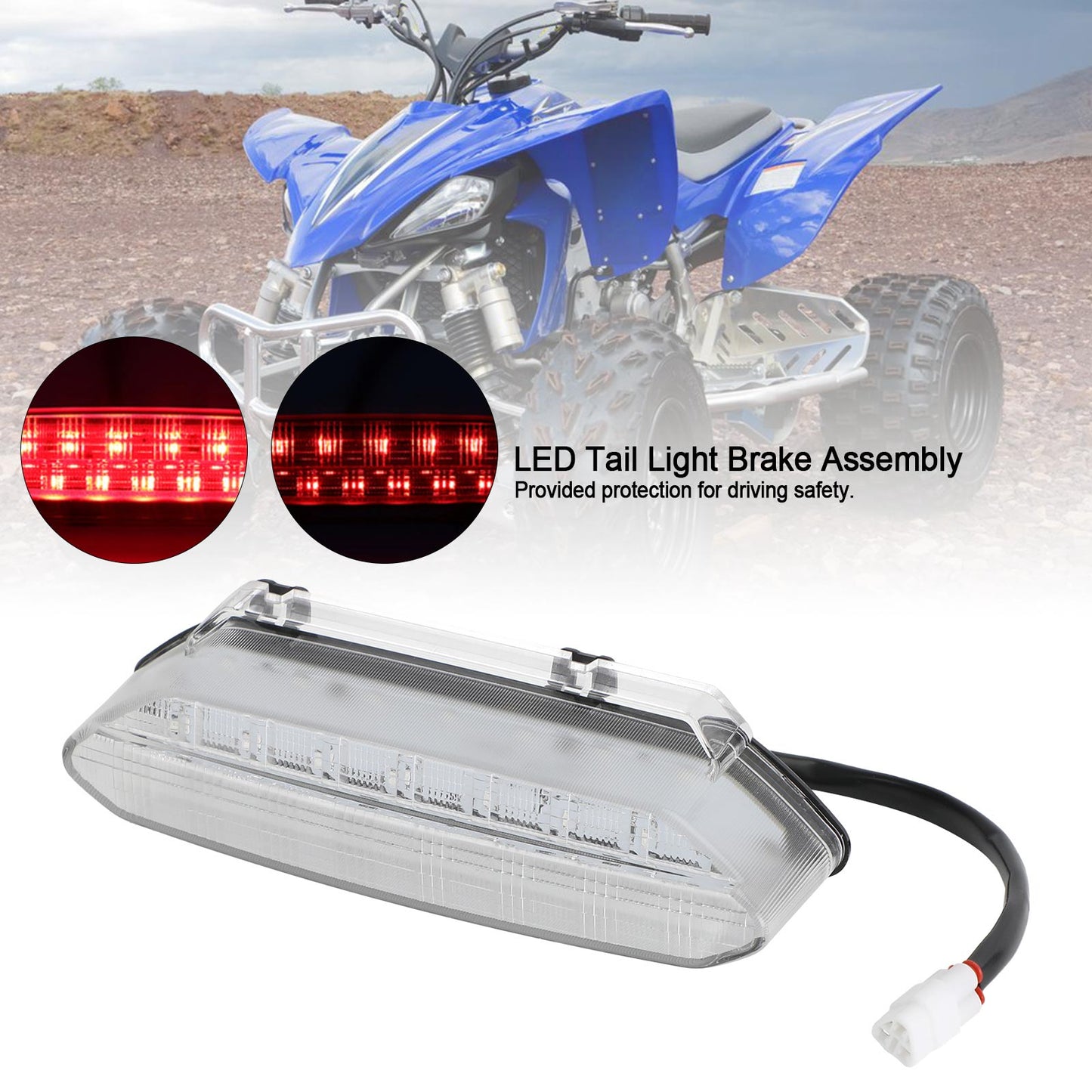 LED Tail Light Taillight for YAMAHA YFZ450 2006-2009 5TG-84710-21-00 Black