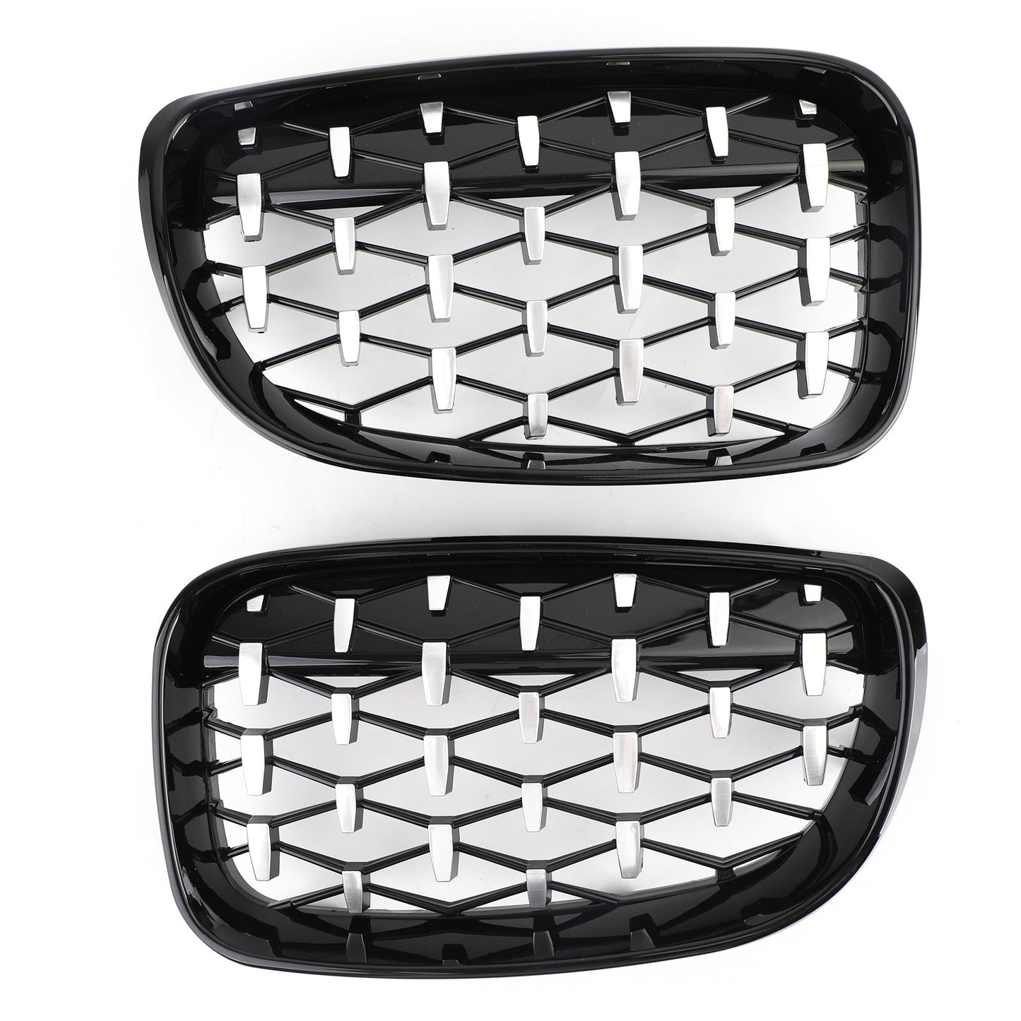 Front Grille Fit BMW 1 Series E81 E87 E82 E88 128i 135i 2008-2012 Black & Chrome