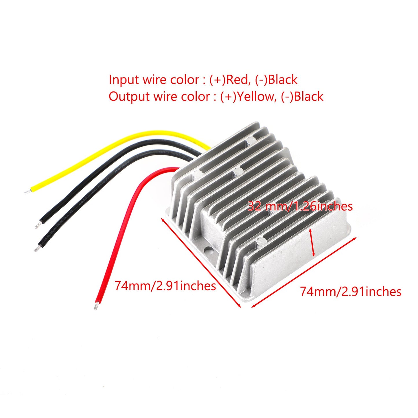 Waterproof DC/DC Converter Regulator 12V Step Up to 13.8V 15A 207W