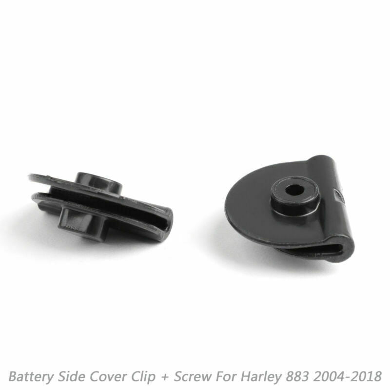 2pcs Battery Left Side Cover Clip + Screw for Harley Sportster 04-18 XL883 1200