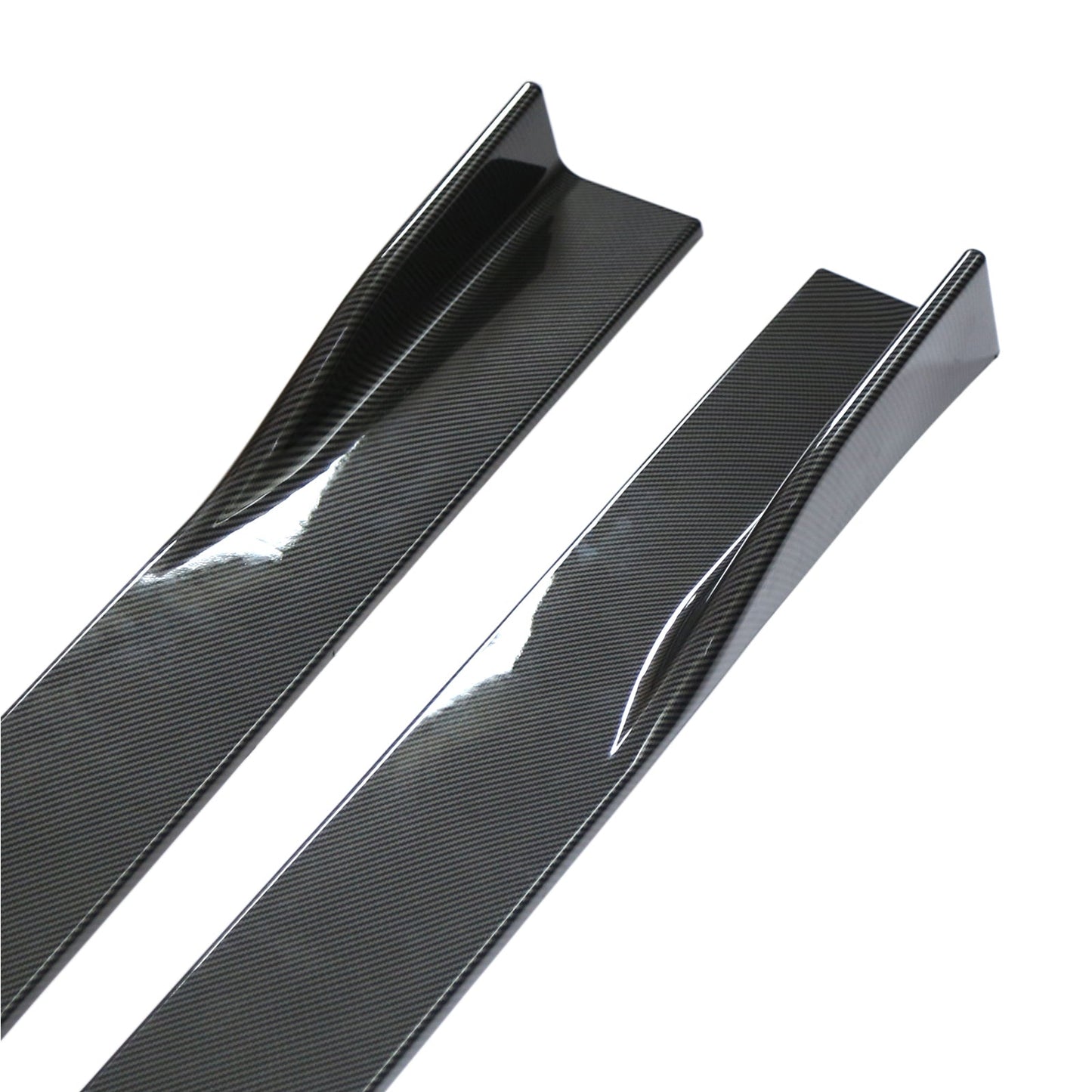 78.7" Universal Side Skirt Extensions Rocker Panel Splitters Lip Carbon Fiber
