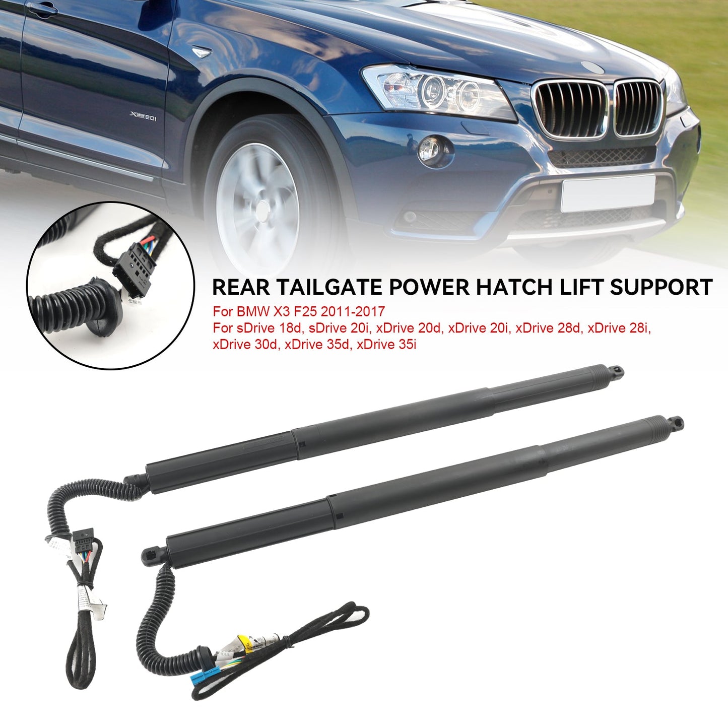 2PCS Left & Right Electric Tailgate Struts Gas 51247232003 Fit BMW X3 F25