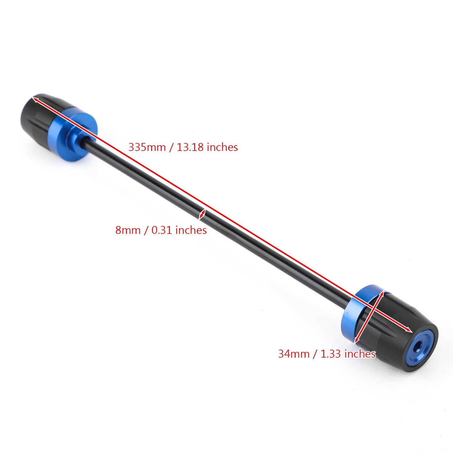 FRONT Axle Fork Crash Sliders Wheel Pad Black for Yamaha Tenere 700 T7 19-2021