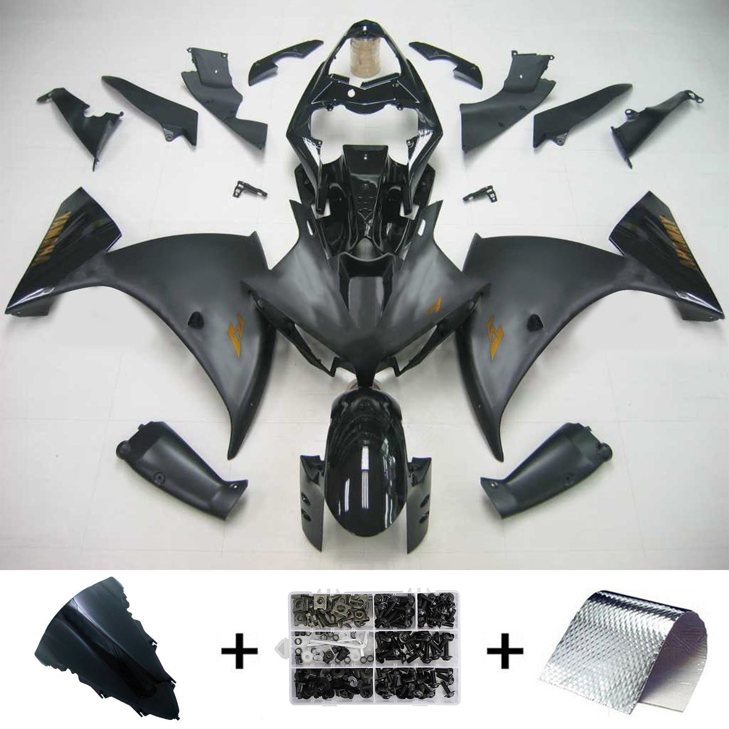 2012-2014 Yamaha YZF 1000 R1 Amotopart Injection Fairing Kit Bodywork Plastic ABS #107