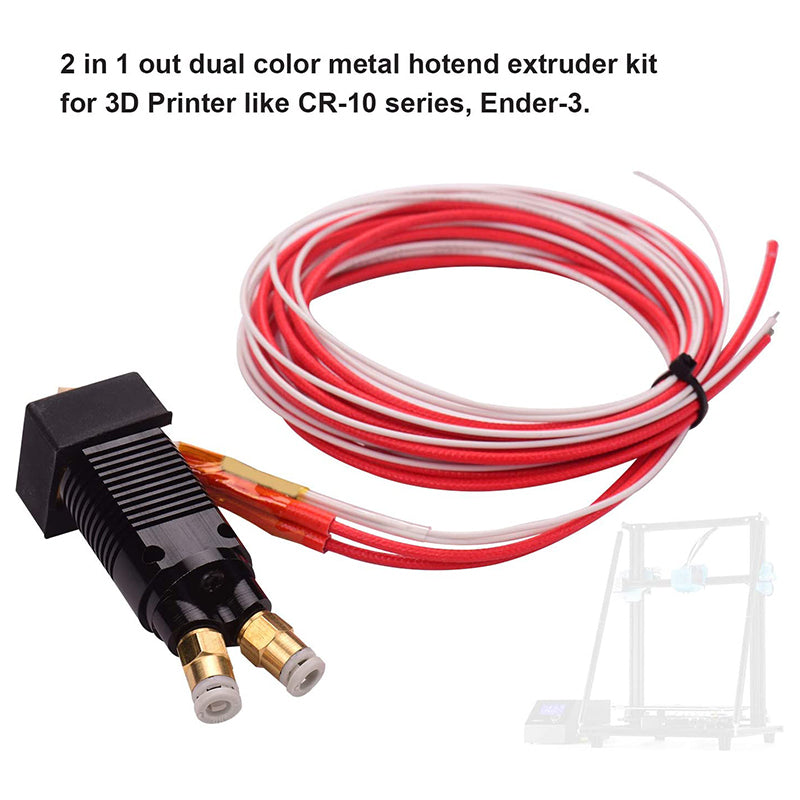 2 In 1 Out Extruder Dual Color 1.75MM 24V fit for Creality Ender-3 TEVO ALFWISE
