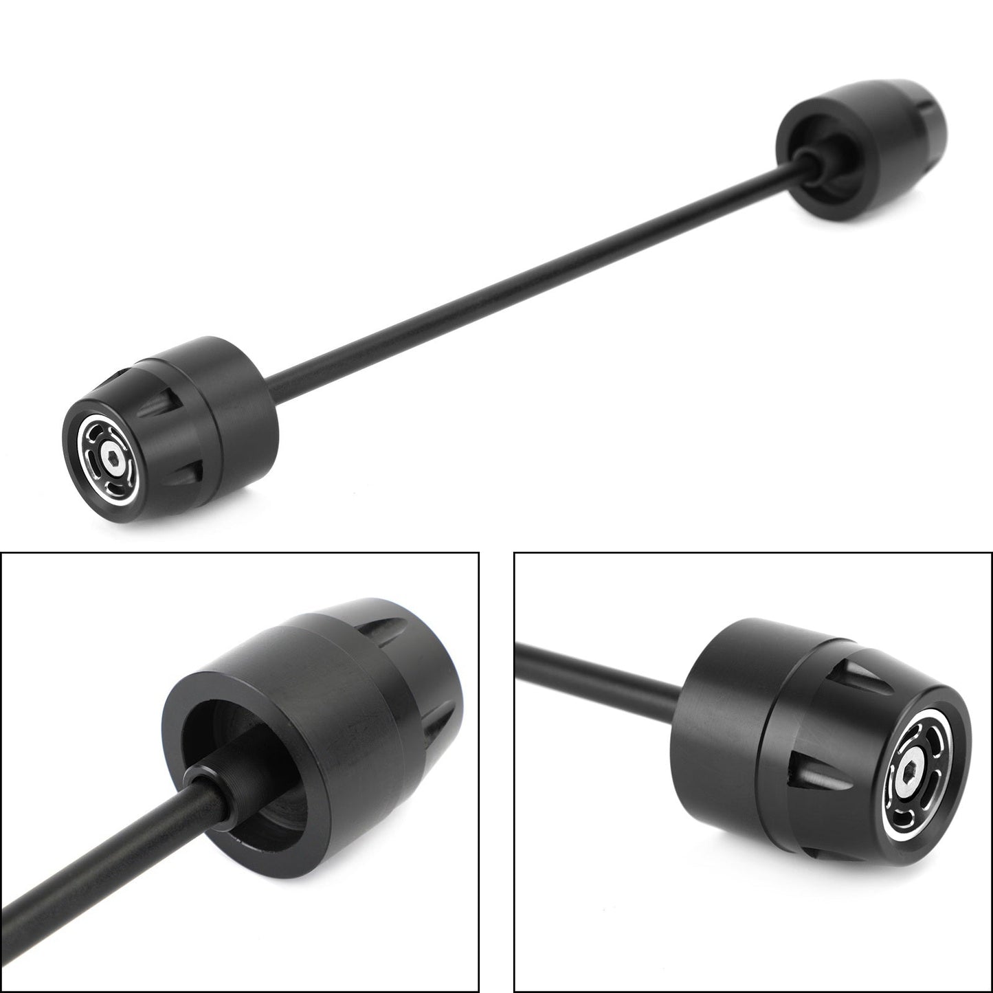 Rear Axle Fork Sliders Crash Bobbins Black Fit for Ducati Scrambler All Models