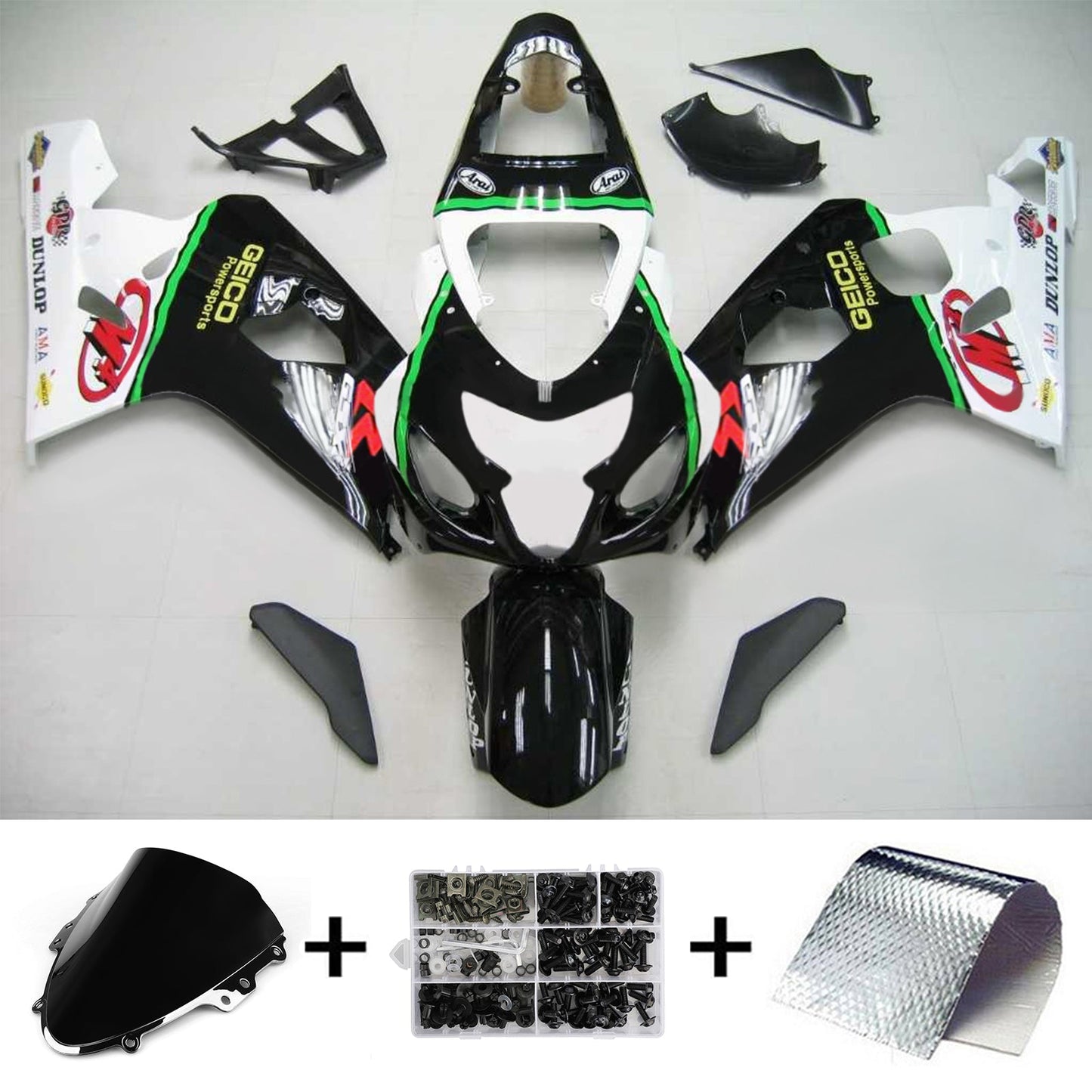 2004-2005 Suzuki GSXR 600/750 K4 Amotopart Injection Fairing Kit Bodywork Plastic ABS #137