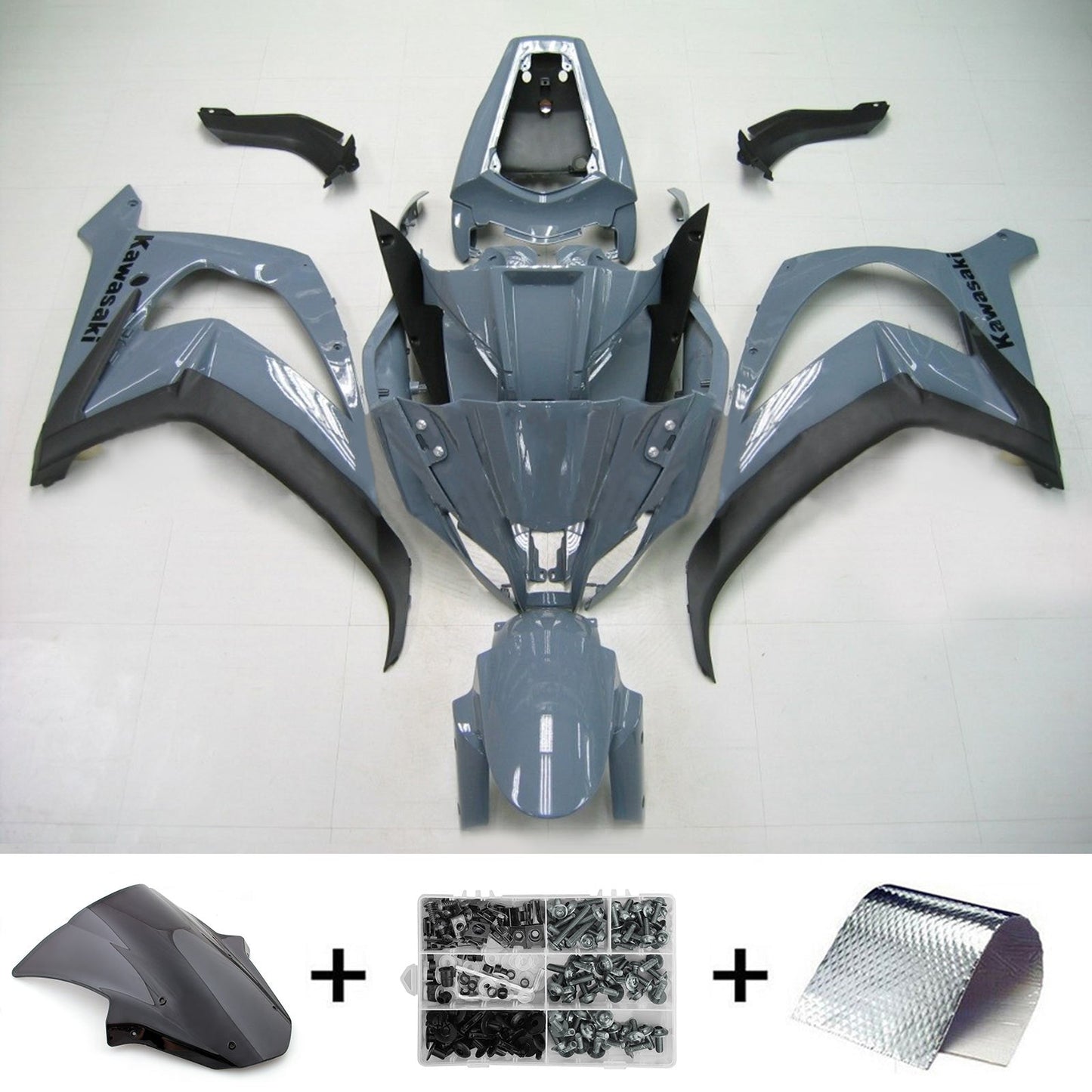 2011-2015 Kawasaki ZX10R Amotopart Injection Fairing Kit Bodywork Plastic ABS #110