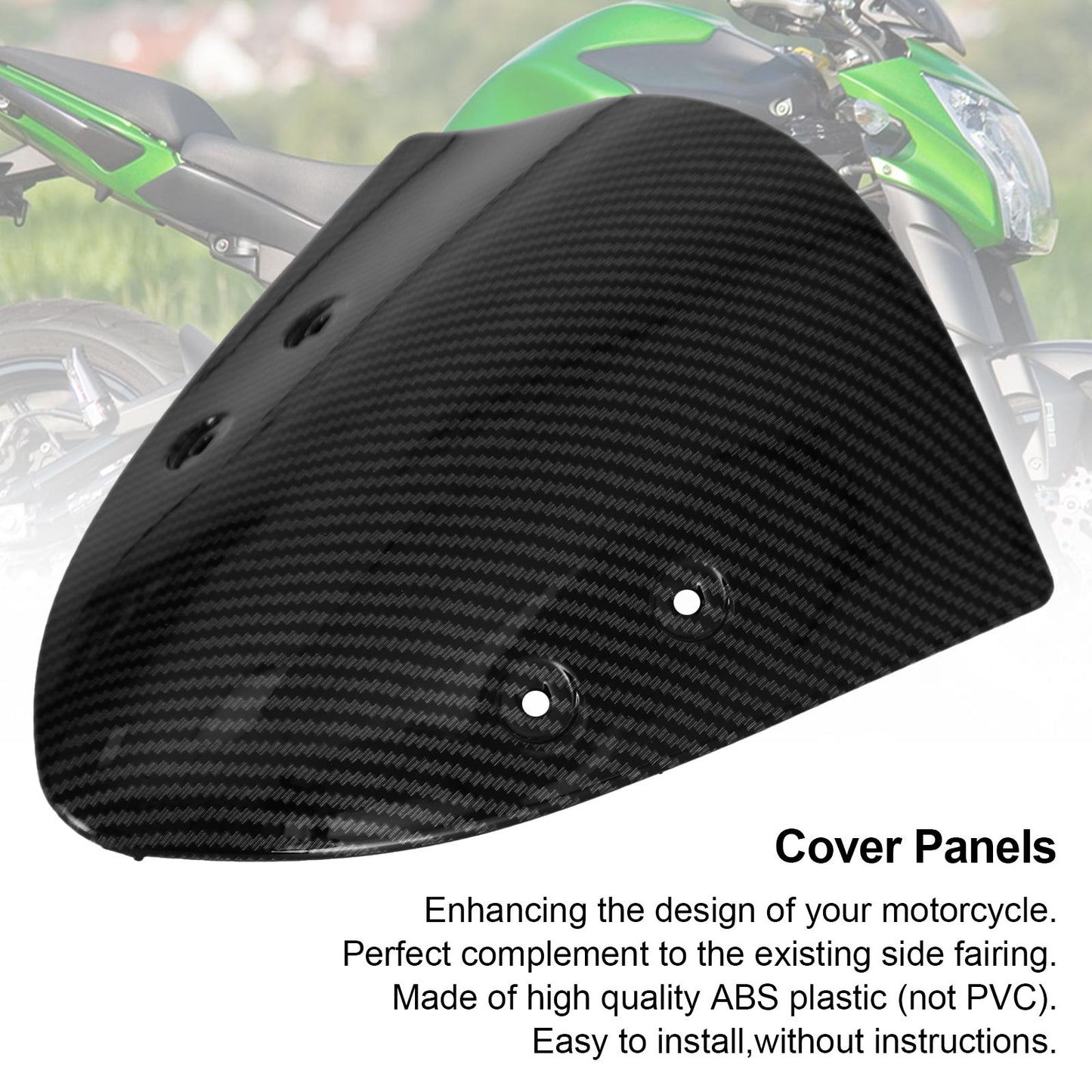 Carbon Front Nose Windshield Screen Cover Fairing for Kawasaki ER-6N 2009-2014