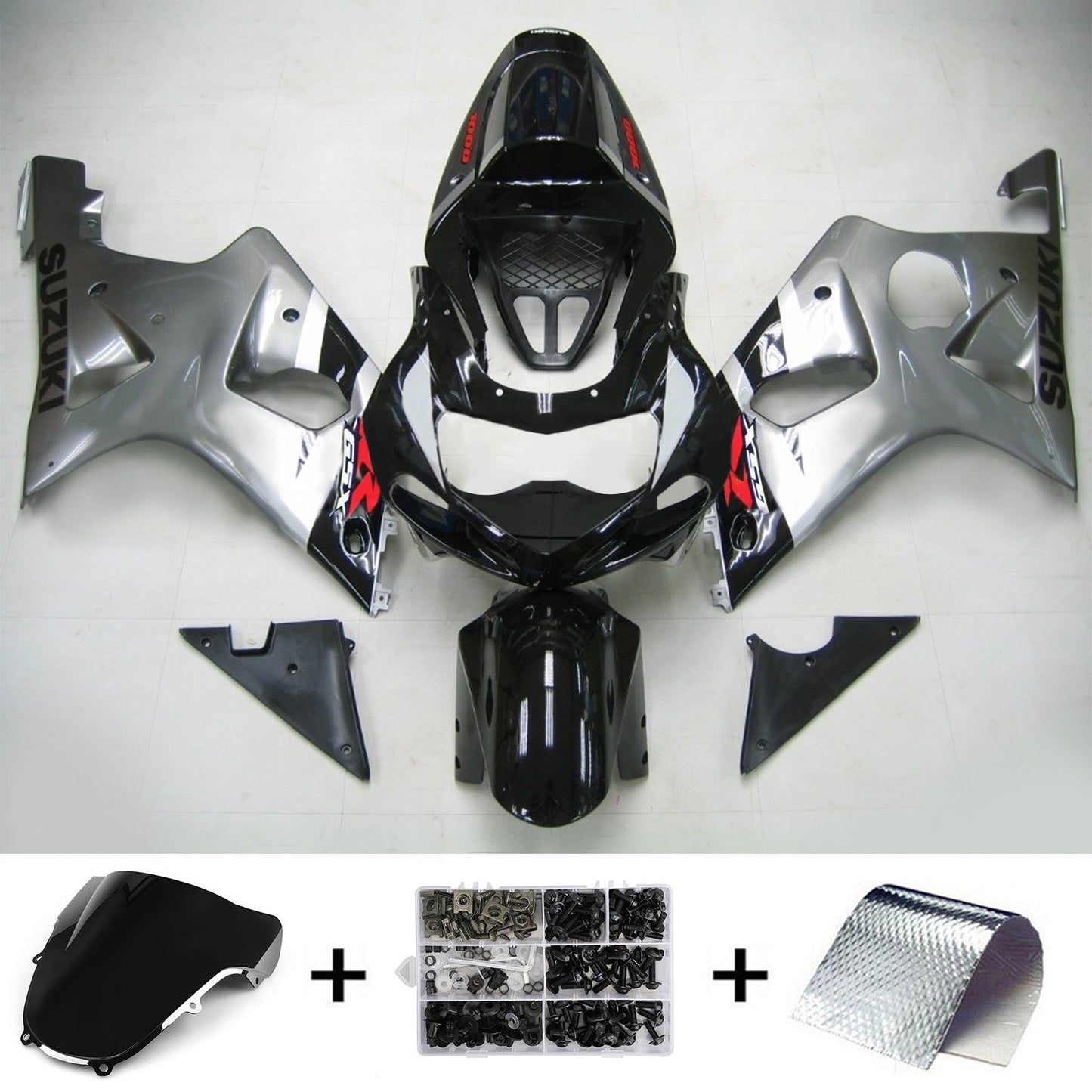 2000-2002 Suzuki GSXR1000 K1 K2 Amotopart Injection Fairing Kit Bodywork Plastic ABS #102