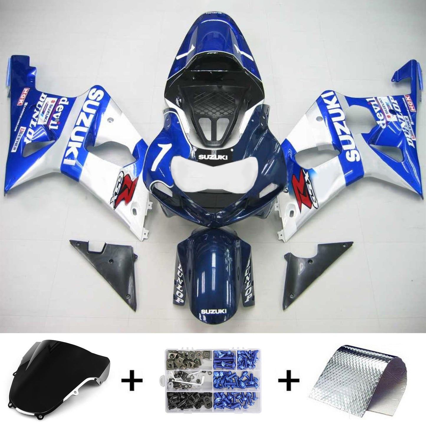 2000-2002 Suzuki GSXR1000 K1 K2 Amotopart Injection Fairing Kit Bodywork Plastic ABS #107