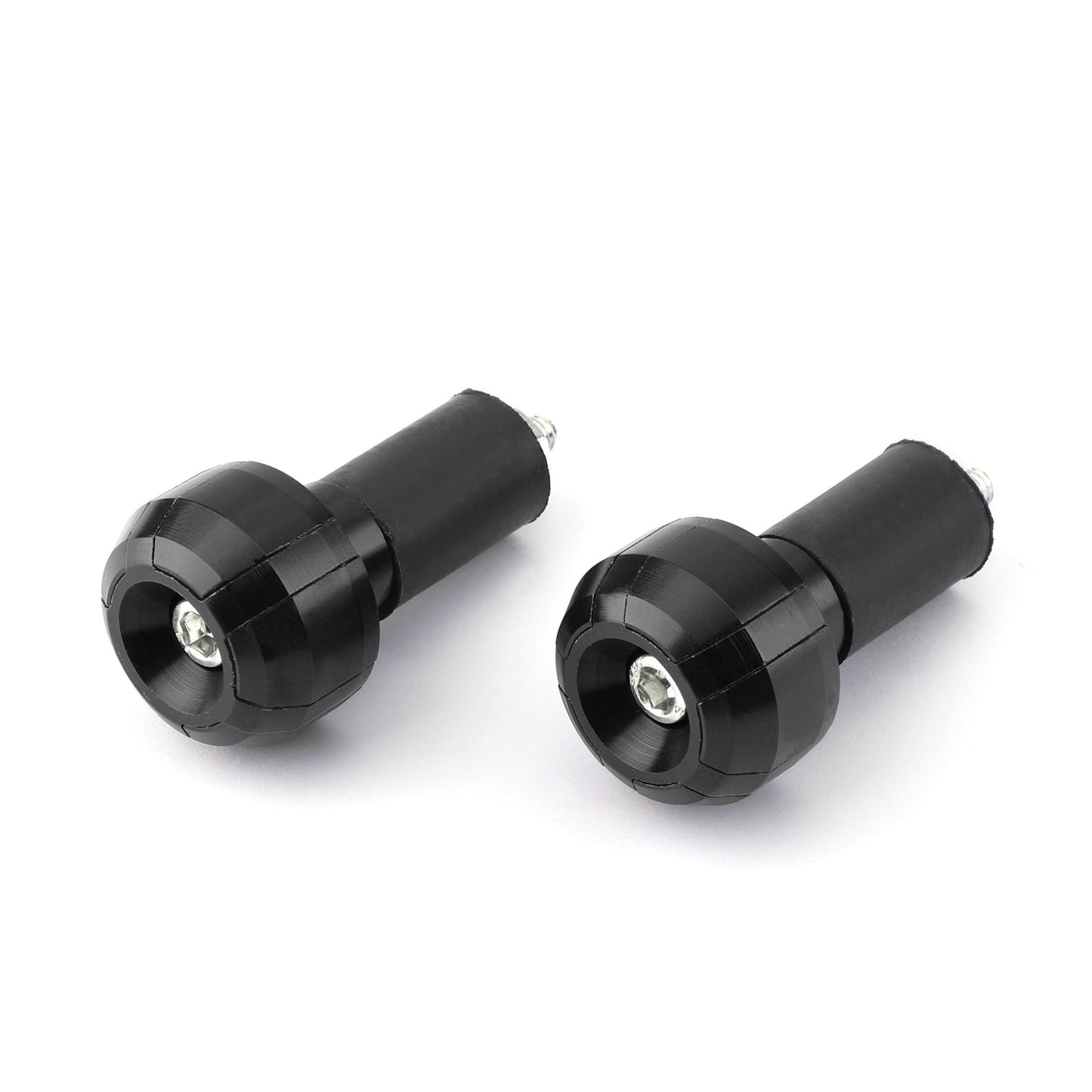 Universal Motorcycle Street Bike 7/8" Handlebar Grips Bar End Plugs Black