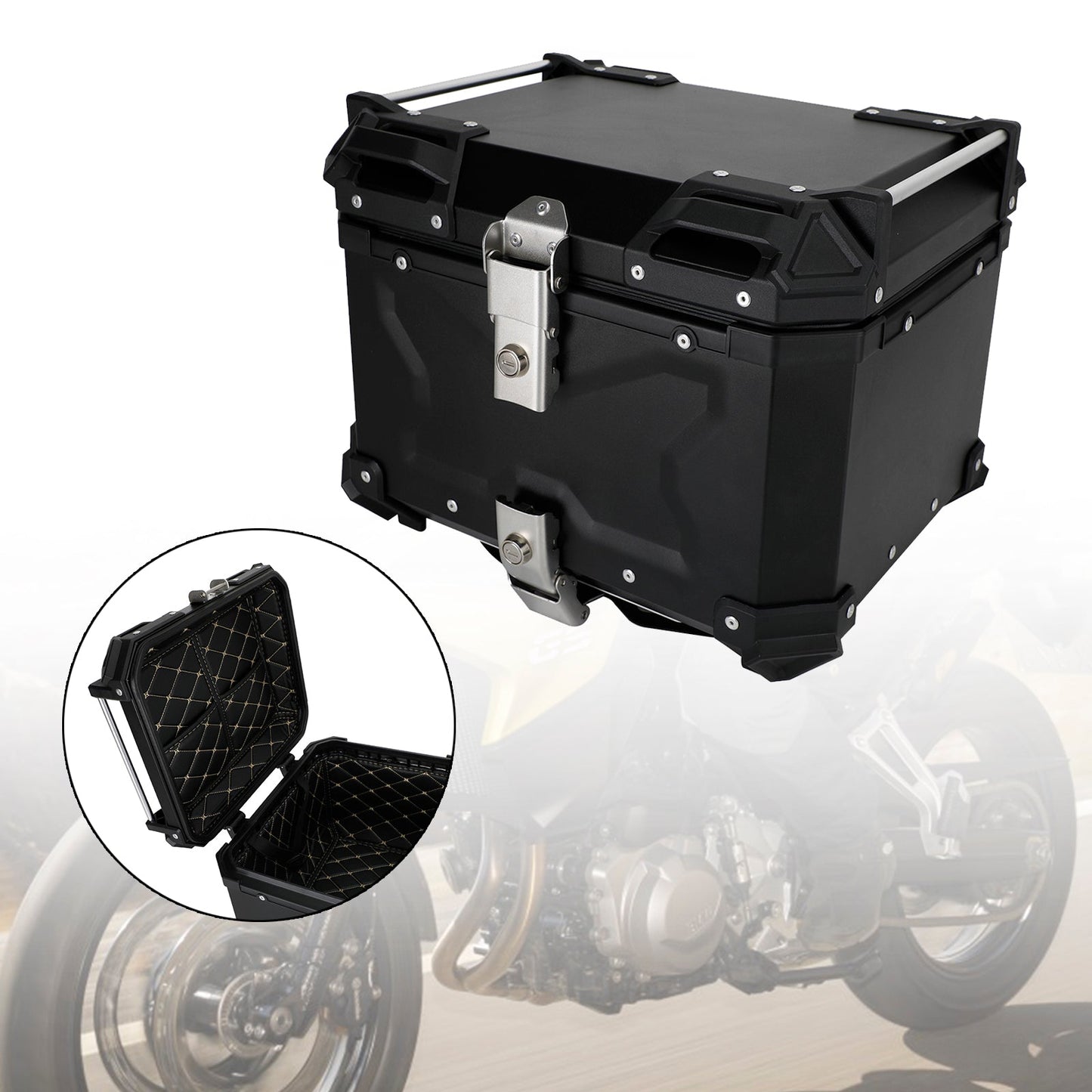 Bmw R 1200 1250GS F750GS 65L Universal Tail Box Case Top Luggage Box Pack Trunk