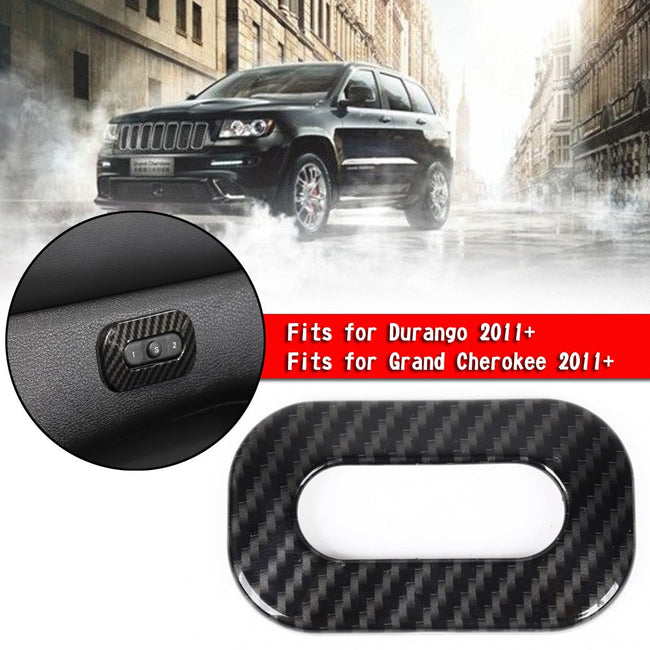 Carbon Memory Seat Switch Button Cover Trim For Durango Grand Cherokee 2011+