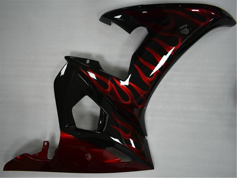 2005 Yamaha YZF R6 Amotopart Fairing Red Flame Kit