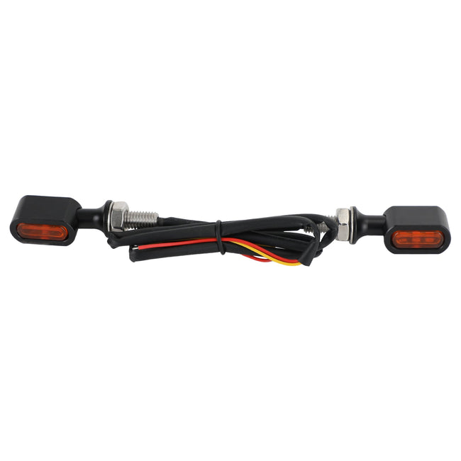 LED Rear Mini E Mark Turn Signal Indicator For Sportster Touring Dyna Black Amber