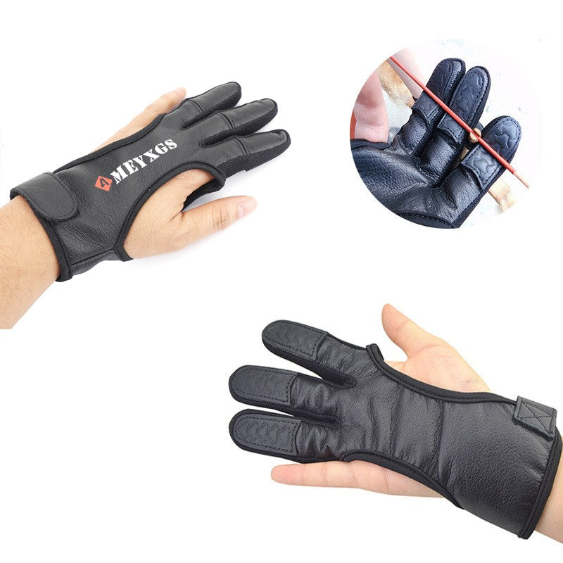 Finger Glove Tab Protector Huntin Leather Gear 3 Guard Bow Archery Traditional