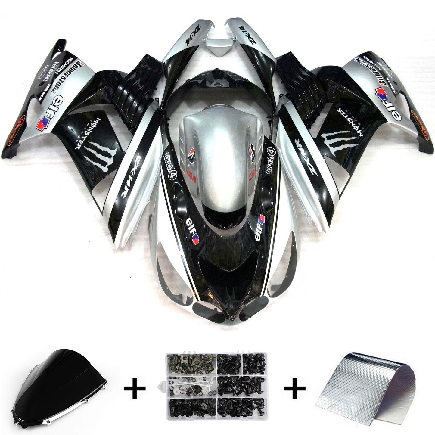 2006-2011 Kawasaki ZX14R Injection Fairing Kit Bodywork Plastic ABS#122