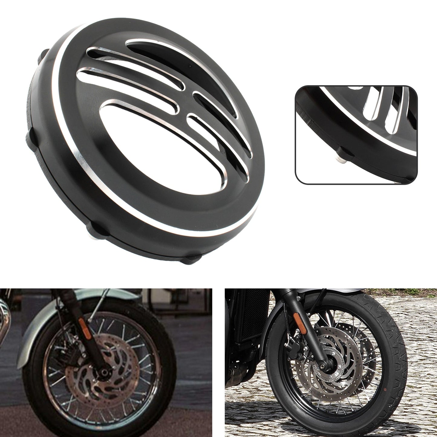 Horn Cover Universal Decorative Cover For bobber T120 T100 Street twin Black