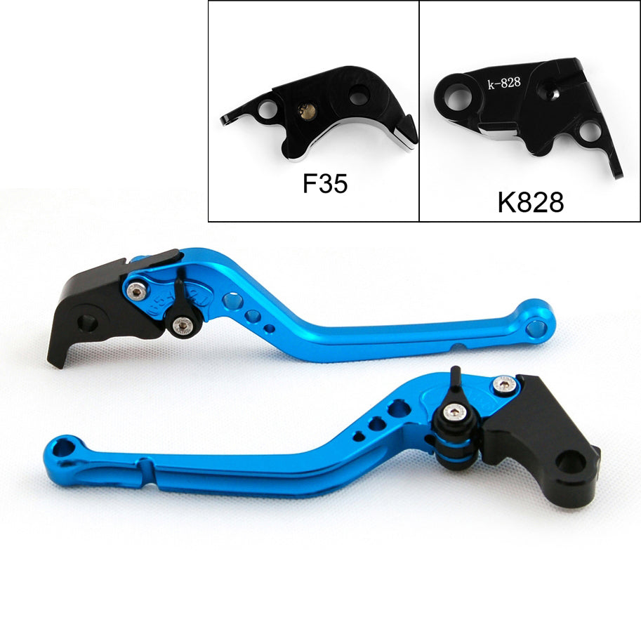 Long Brake Clutch Levers For Kawasaki ZX636R / ZX6RR 2005-2006 Black