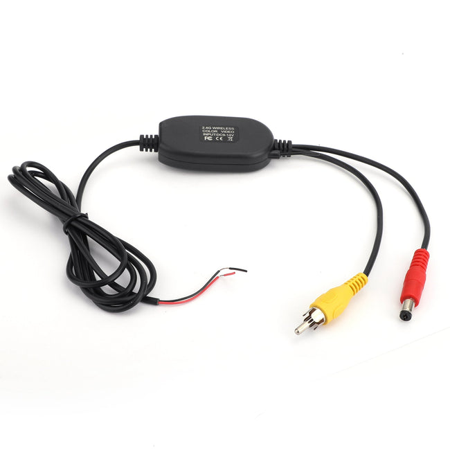 HD Wireless Video Transmitter and Receiver + 8LED HD Backup Camera Car Rear Front Side View 2.4GHz