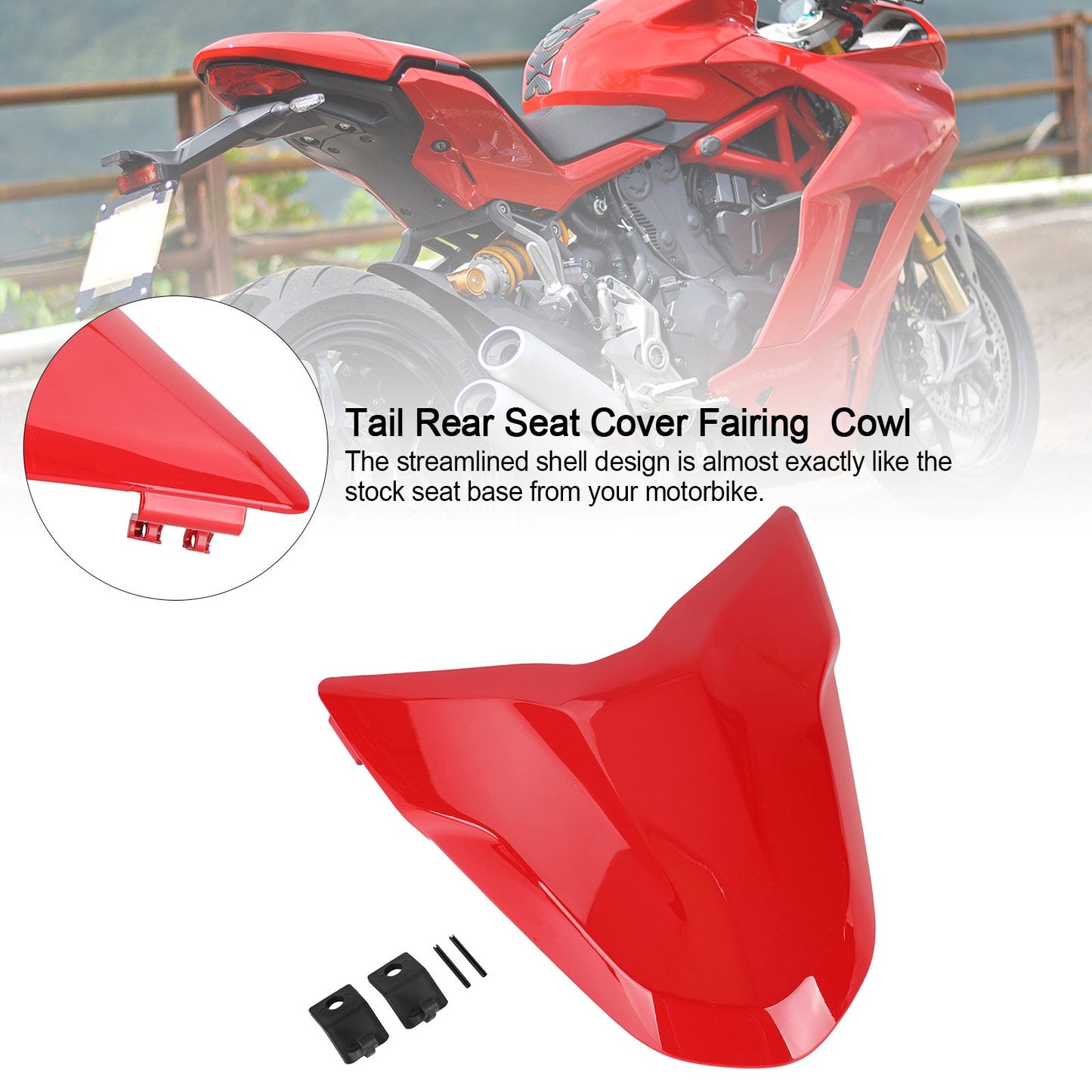 Tail Rear Seat Cover Fairing Cowl For DUCATI Supersport 939 950 All Year Black